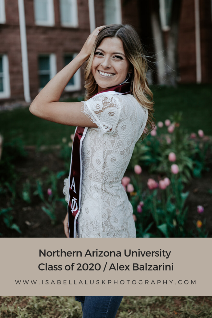 Northern Arizona University Class of 2020 / Alex Balzarini by Isabella Lusk Photography. This blog post includes senior portrait outfit and posing ideas. Book your Arizona senior portrait and browse the blog for more inspiration #photography #seniorsession #portrait #outfitinspiration #Arizonaphotographer